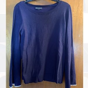 Navy Knit Blouse
